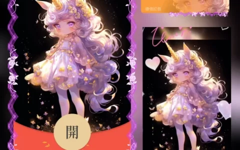 [卡通系列] 可爱独角兽女孩/动态/xn