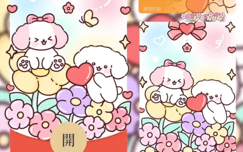 [卡通系列] 花朵卷毛狗