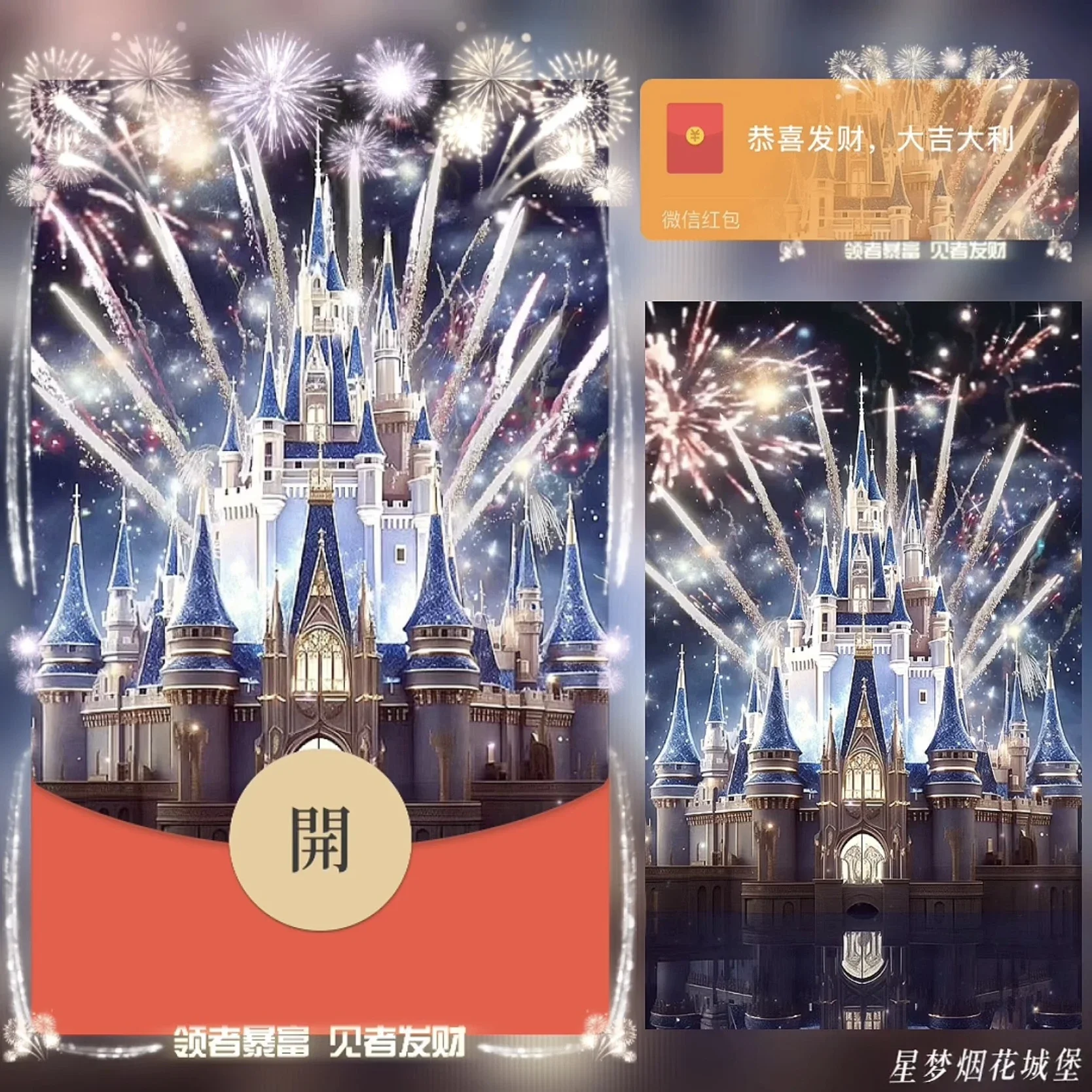 [烟花系列] 星梦烟花城堡/bz