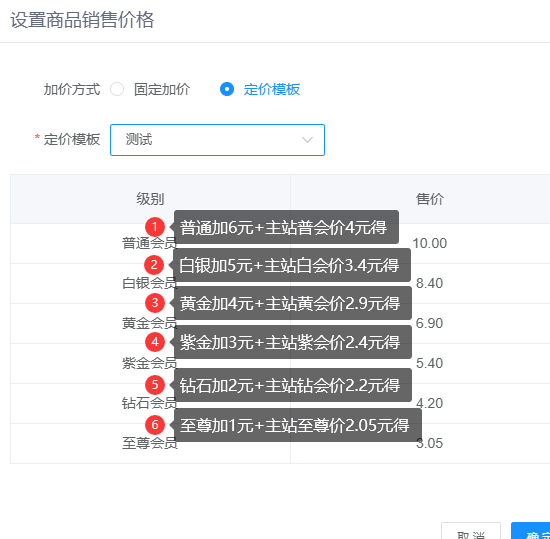 使用定价模板加价教程