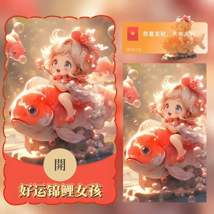 [情侣系列] 好运锦鲤女孩/tao