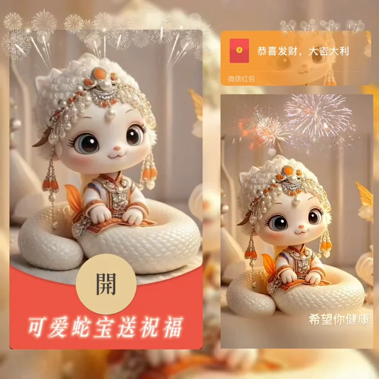 [蛇年大吉]可爱蛇宝送祝福