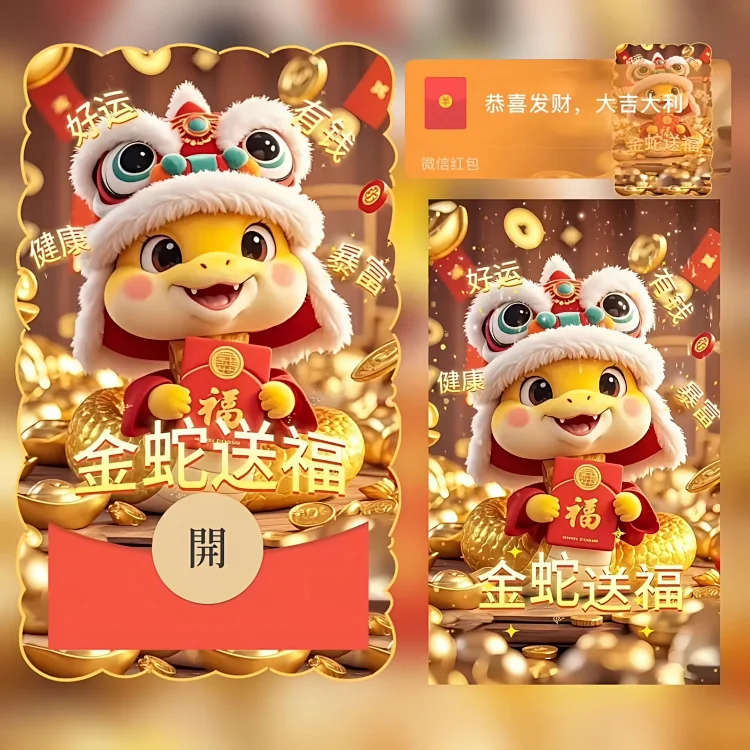 [蛇年大吉]金蛇送福/bao