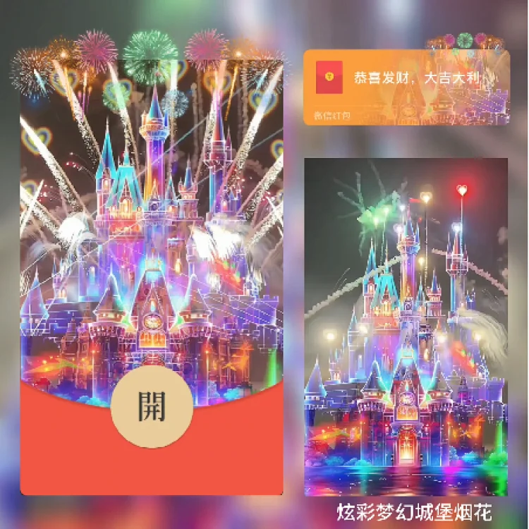 [烟花系列]炫彩梦幻城堡烟花/动态/xn