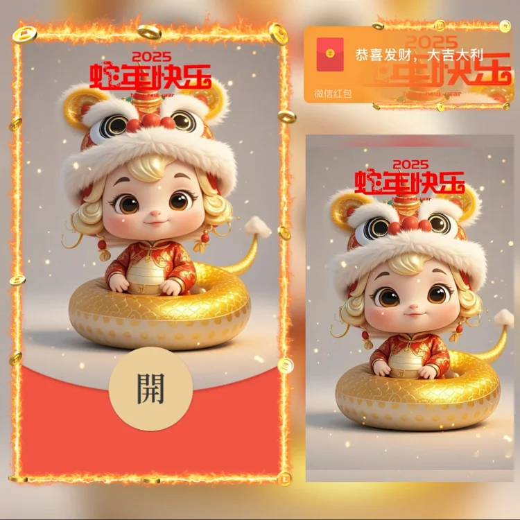[蛇年系列] 2025蛇年快乐/yj