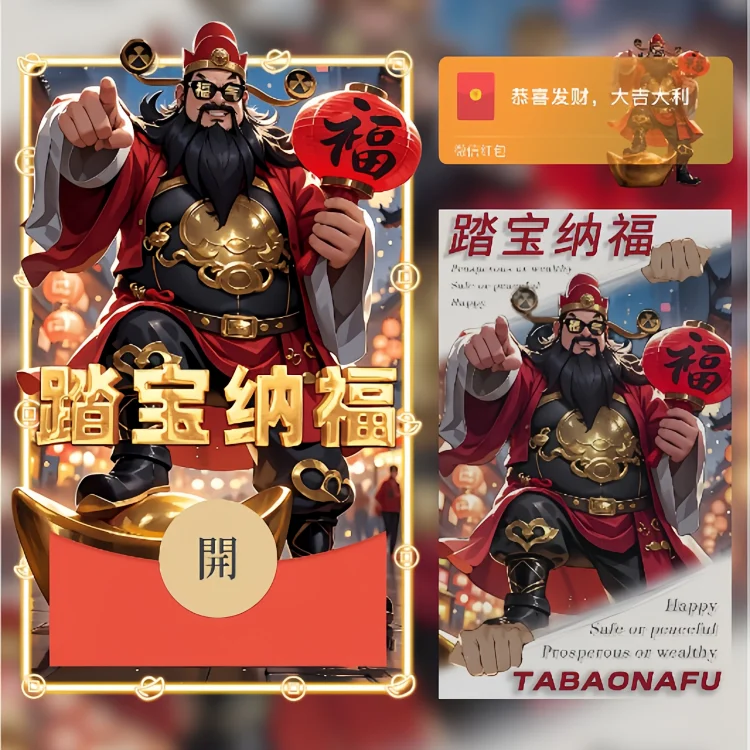 [暴富系列]踏宝纳福/暴富财神/ln