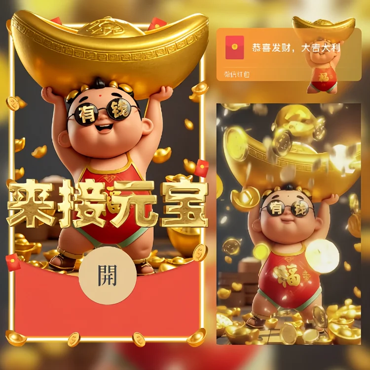 [暴富系列]童子送财/暴富发财/ln