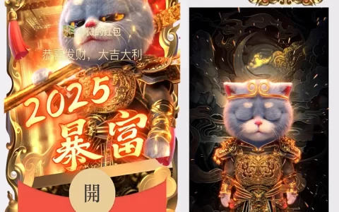 [微信红包封面斑布猫系列]2025大圣暴富/斑布猫