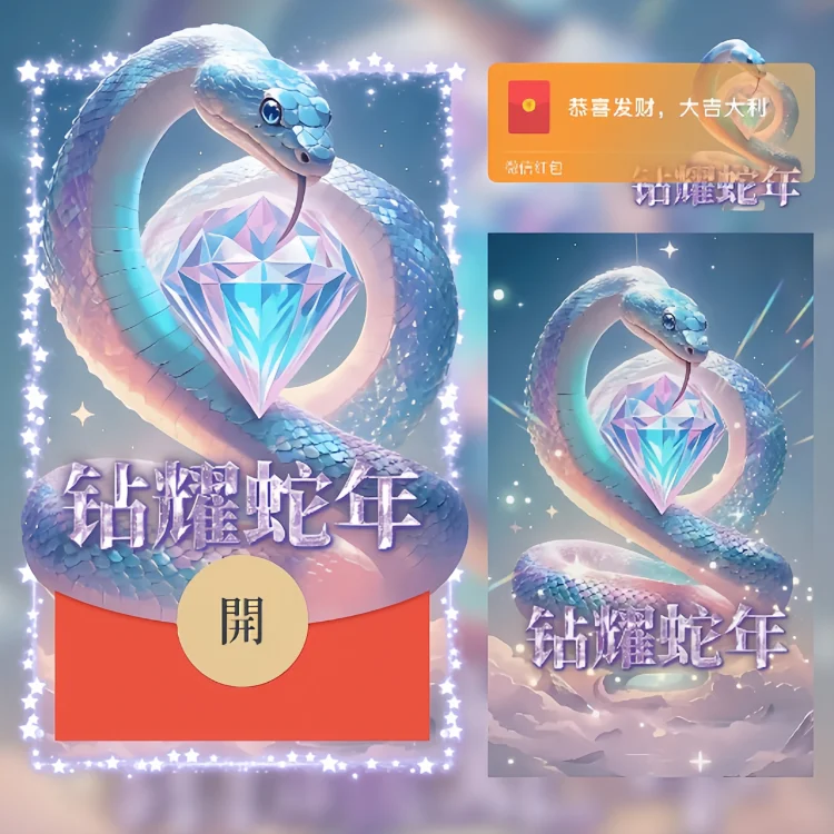 钻耀蛇年/新年快乐/ln