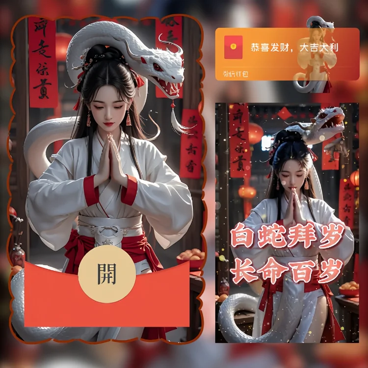 白蛇拜岁/新年快乐/ln