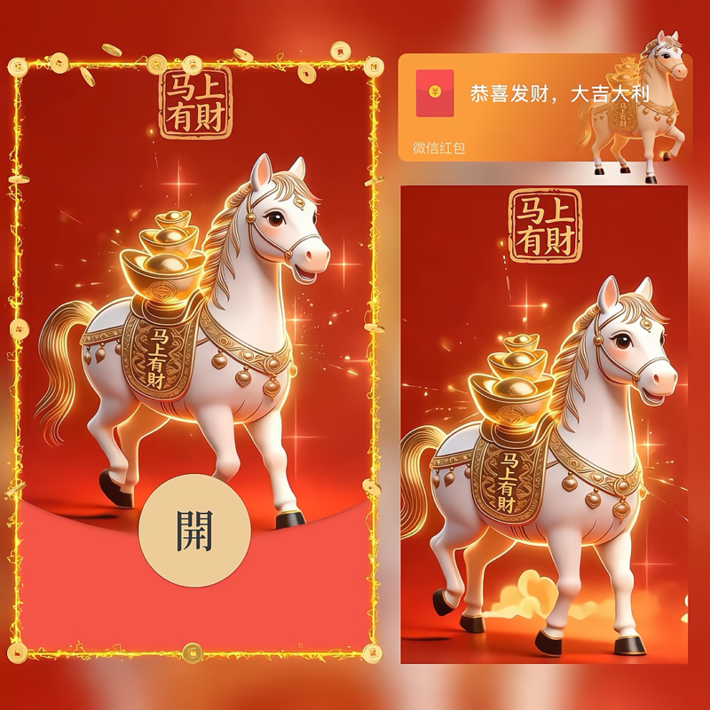 [微信红包封面每日推荐] 马上有财/马上有钱