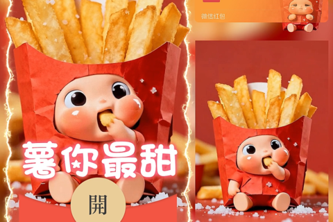 [微信红包封面每日推荐] 薯你最甜/可爱薯条