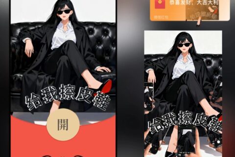 [微信红包封面每日推荐] 给我擦皮鞋/窝要验牌/情侣女款/权威红底高跟鞋