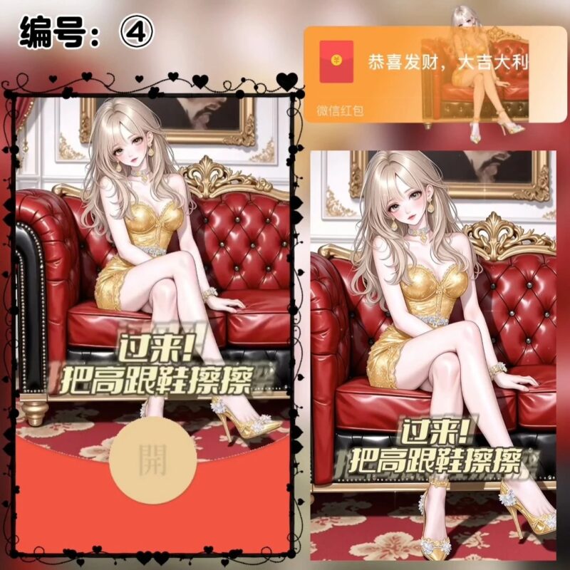 [微信红包封面每日推荐] 给我擦高跟鞋/动态