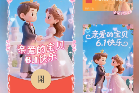 [微信红包封面每日推荐]亲爱的宝贝6.1快乐/儿童节快乐