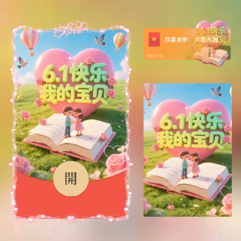 [微信红包封面每日推荐]6.1快乐我的宝贝/儿童节快乐