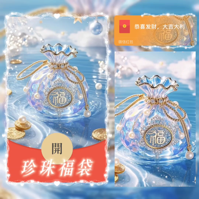 [微信红包封面每日推荐]珍珠福袋