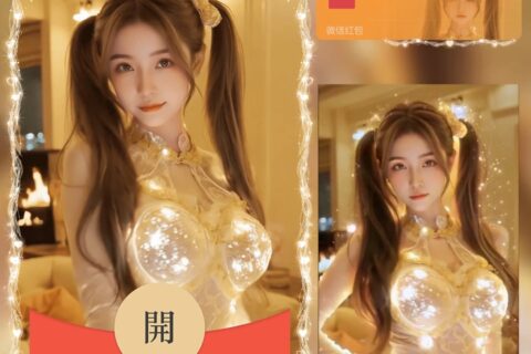 [微信红包封面每日推荐]发光蕾丝美女/已授权/动态