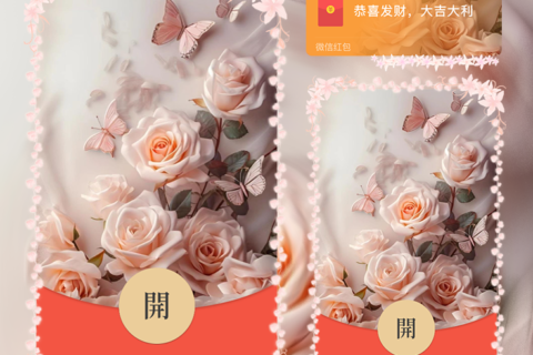 [微信红包封面每日推荐]蝴蝶玫瑰
