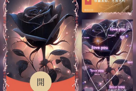 [微信红包封面每日推荐]黑玫瑰之恋